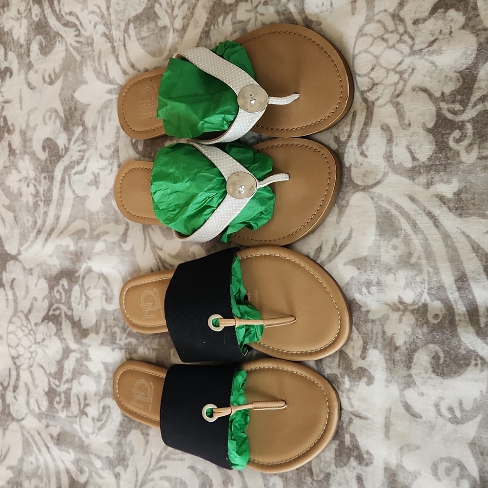 Two Pairs Women's New Directions Sandals Size 8.5